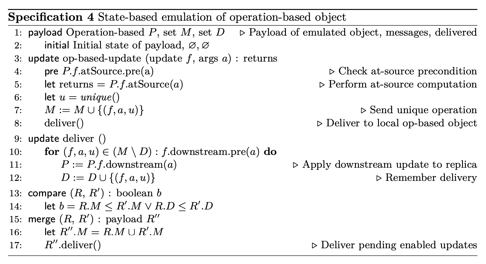 spec State based Emulate Op based